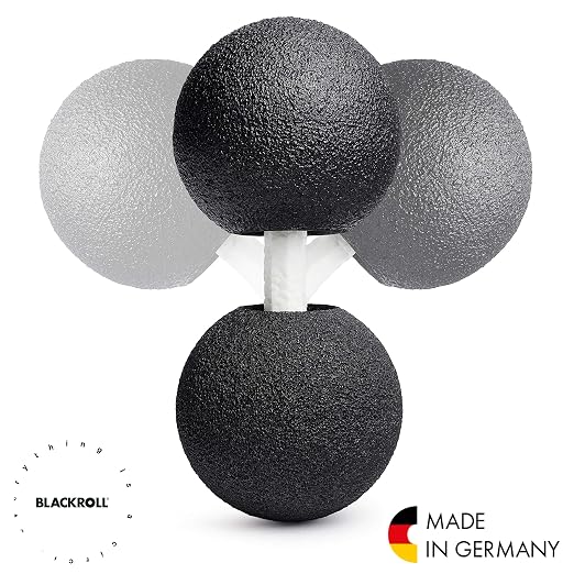 Blackroll DUOBALL 08 – Double Massage Ball for Back, Neck, and Shoulders – Compact Self-Massage Tool for Muscle Relaxation, Mobility & Recovery, Black, 6.3" x 3.2"