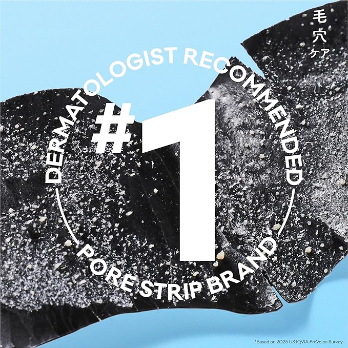 Biore Charcoal Deep Cleansing Pore Strips, Nose Strips for Blackhead Removal on Oily Skin, Features C-Bond Technology with Instant Pore Unclogging, 18 Count