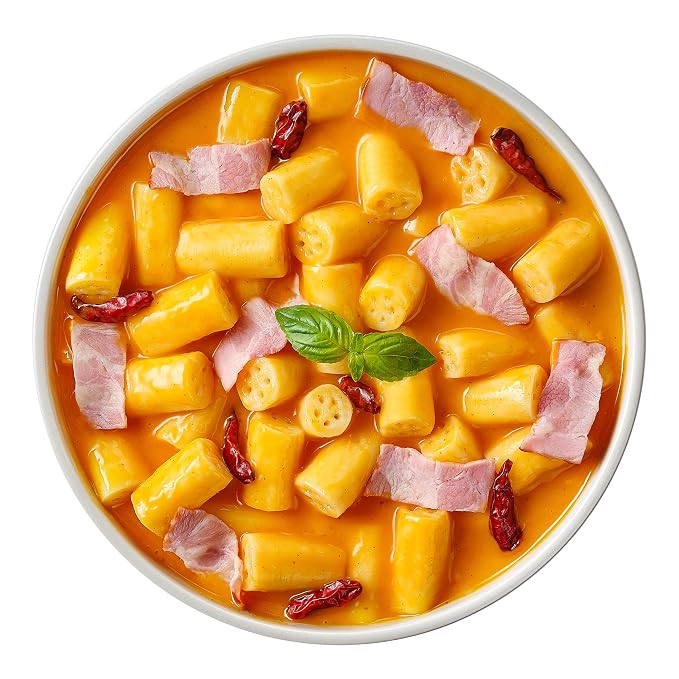 Jayone Cup Tteokbokki, Korean Rice Cake Street Food Snack, Quick & Easy to Cook, Microwavable, Moderately Spicy Carbonara Sauce (4 Cups)