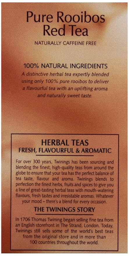 Twinings Tea Red African Rooibos Tea, 20 ct (Pack of 4)