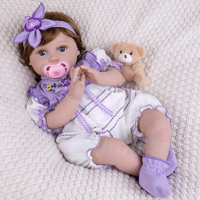 Milidool Lifelike Reborn Baby Dolls - 22 Inch Realistic Reborn Baby Dolls, Life Like Baby Dolls That Look Real,Handmade Real Looking Girl Alive Real Life Baby Doll