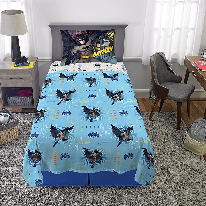 Franco Kids Bedding Super Soft Microfiber Sheet Set, Twin, Batman