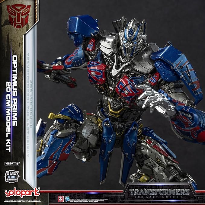 YOLOPARK Transformers: The Last Knight Optimus Prime with Upgraded Weaponry,Highly Articulated 7.87 Inch Transformers Action Figure for Ages 15 and Up,No Converting