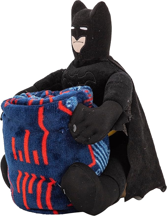 Northwest Batman Cyber Symbols Character Hugger Pillow & Silk Touch Throw Blanket Set, 40" x 50"