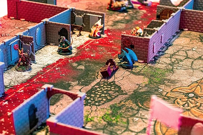 Rogue Dungeon Set - Mini Dungeon Castle Cavern DND Terrain for Tabletop RPGs, Dungeons & Dragons, Pathfinder, War Gaming, and More! by DCD (100+pcs, 3.5sqft, 16rooms)
