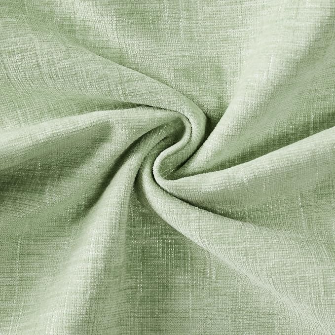 Ohocut Light Green Scalloped Pillow Cover Pack of 2 Spring Chenille Decorative Cute Boho Couch Throw Pillow Covers 20" x 20" Aesthetic Funky Preppy Pillow Cases for Sofa Living Room