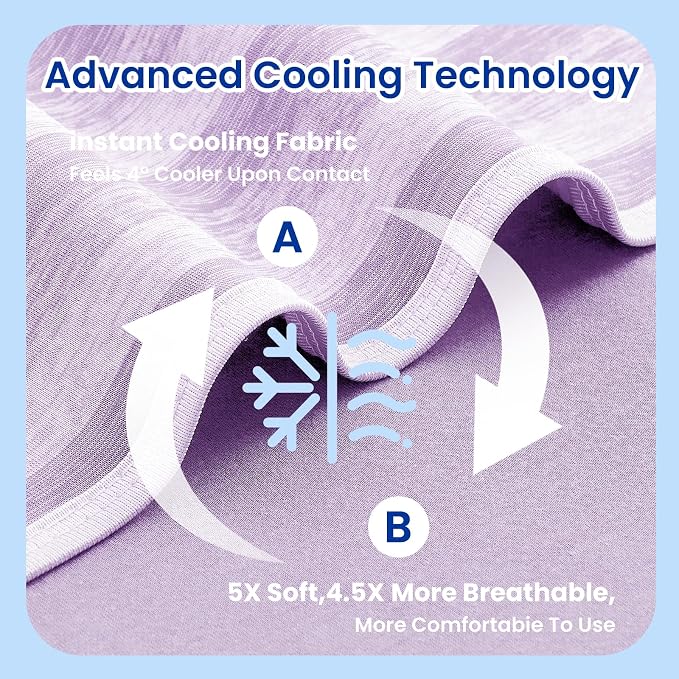 Cooling Blanket 60"x90" Summer Cooling Blanket for Hot Sleepers | Arc-Chill Q-Max >0.45 Cool Fiber, Keeps Cool for Night Sweats, Soft Lightweight Sofa Blankets for Kid Adults
