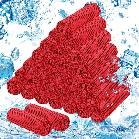 30Pack Cooling Towels for Neck and Face (40"x12"), Ice Microfiber Cooling Towels Bulk for Workout Cooling Neck Wraps Sweat Towels for Gym Yoga Golf Running Sport