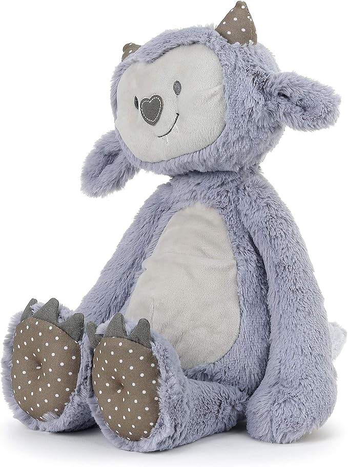 Growl Pal Let's Be Brave Polka Dot Purple 16 inch Plush Fabric Figure Toy