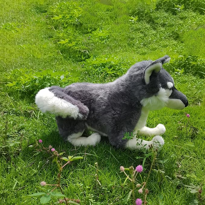 Realistic Wolf Dog Stuffed Animal 20"