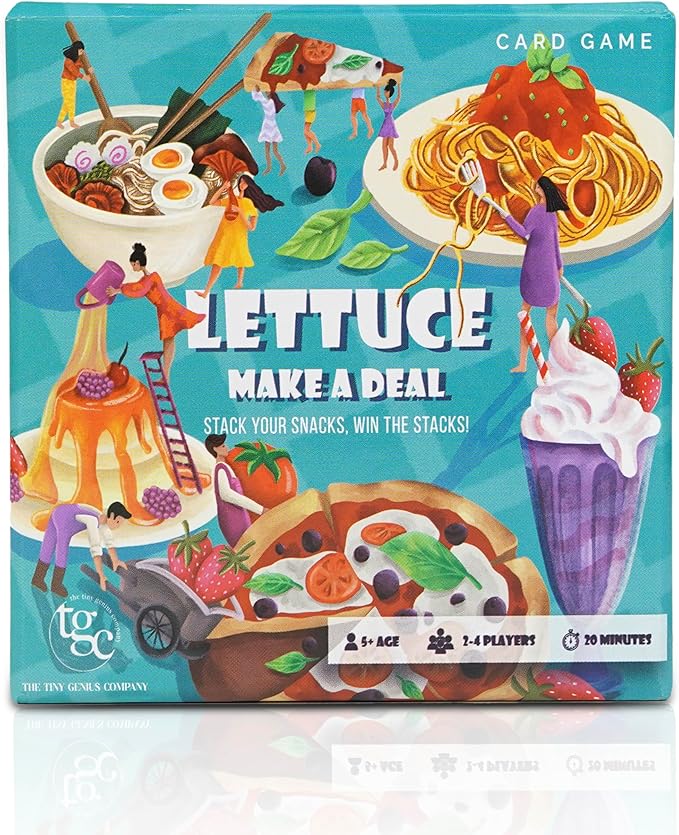 Lettuce Make a Deal Card Game | 102 Cards with Instructions | Fast-Paced Strategy Game for Kids & Adults | 2-4 Players (Up to 8 in Teams) | Ages 5+ | Family Travel & Party Fun