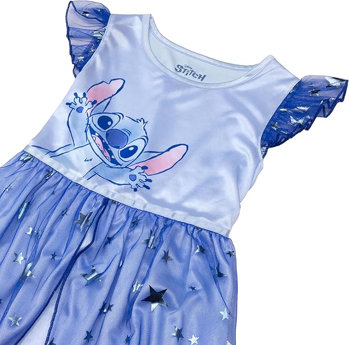 Disney Girls' Princess Dress Nightgown, Fantasy Gown, Soft & Cute Pajamas for Kids