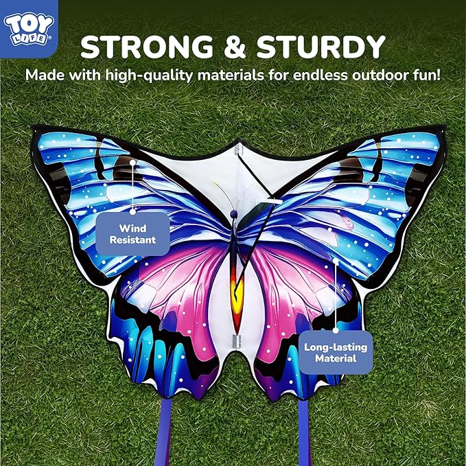 TOY Life 48.4'' Giant Girls Kites Easy to Fly for Kids Adults with 328.1 FT String, Beach Kite Outdoor Game Outside Toys Activity, Toys for Girls, Gift for Girls Ages 4-8