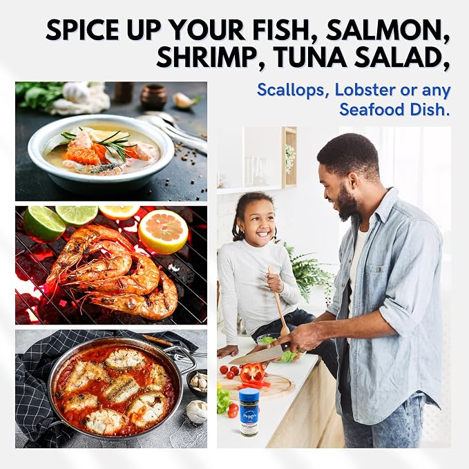 My Secrets Peggy's Food Tasty Seafood Blend - Premium Gourmet Seasoning with Himalayan Pink Salt - Zesty Spice Mix for Grilling, Roasting, and Frying Fish, Shrimp, and Shellfish - 3.2 oz