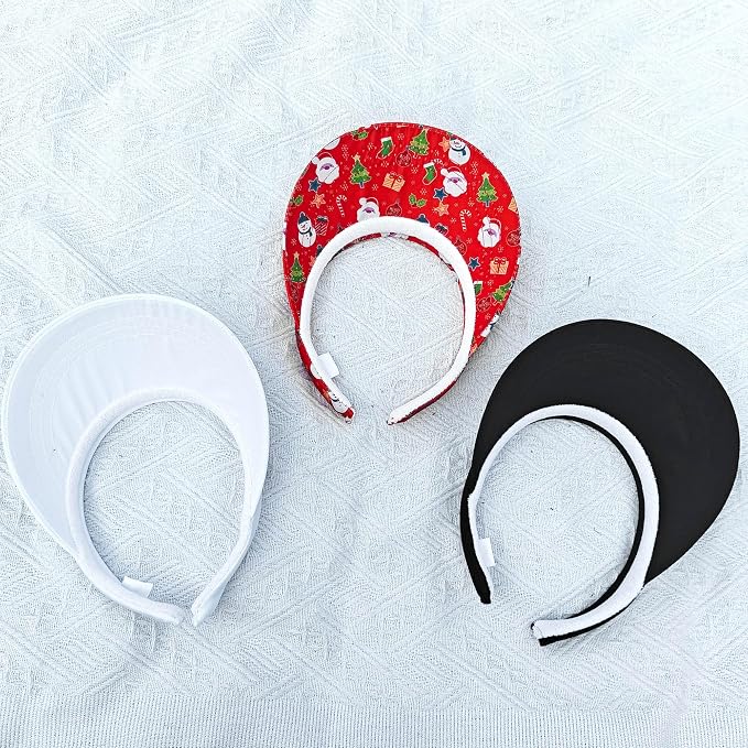 3 Pack Sports Sun Visor Hat Women Men Adjustable Clip On Visors Outdoor Golf Beach Cap