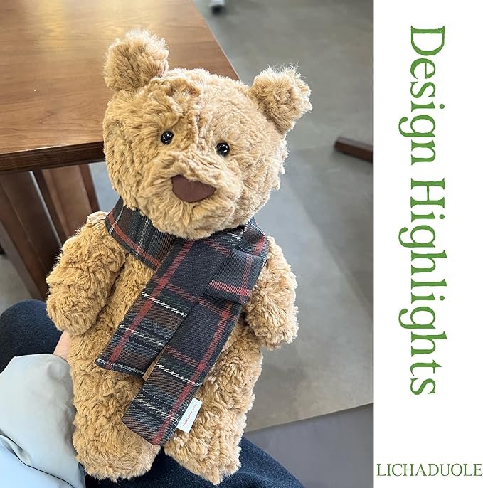9-12"/30cm Teddy Outfit: 3-Piece Shorts Scarf Set for Medium bumblybear Bartholomew Bears,10inch Stuffed Animal Clothing(NO Doll)