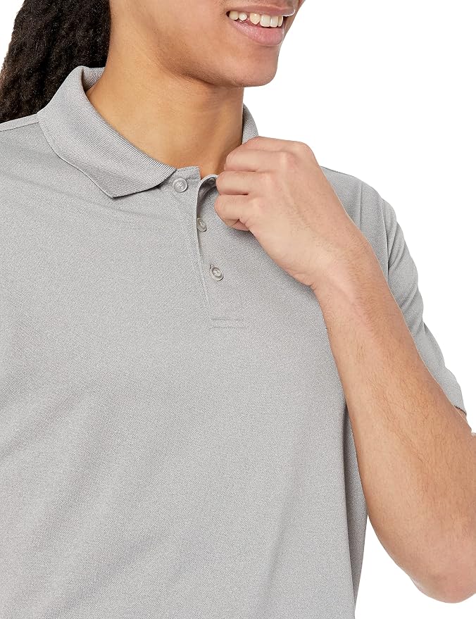 Amazon Essentials Men's Moisture Wicking Golf Polo Shirt, Short Sleeve, Slim-Fit, Quick-Dry, Active Wear
