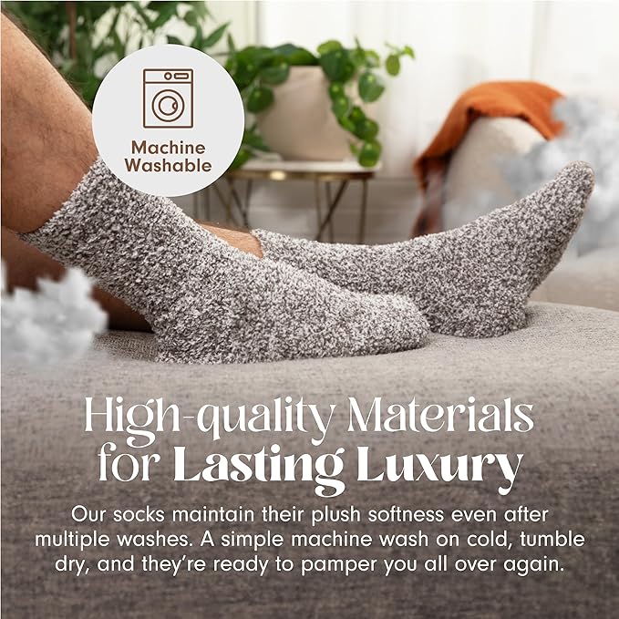Unboxme Gifts Warm & Cozy Ultra-Luxe Cloud Sock for Women & Men - Super Soft Luxurious Fabric Sleep Socks