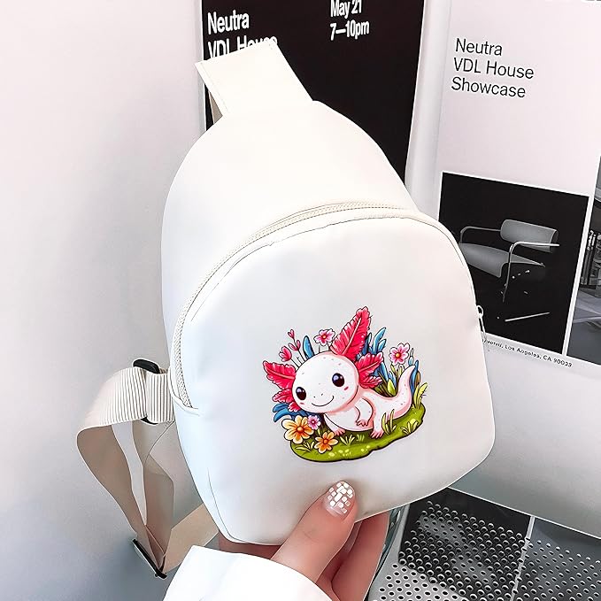 Axolotl Mini Sling Bag, Crossbody Bag, Toddler Purse For Kids Girl, Birthday Gift For 4 5 6 7 8 9 10 11 12 Year Old Gifts For Daughter, Granddaughter, Sister, Niece!