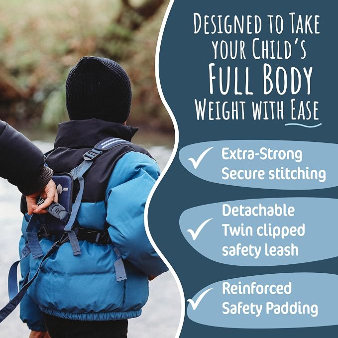Hobble De Hoo XL Autism Safety Harness for Kids & Teens 7+ | Walking Safety Vest with Grab Handles & Reflective Strips