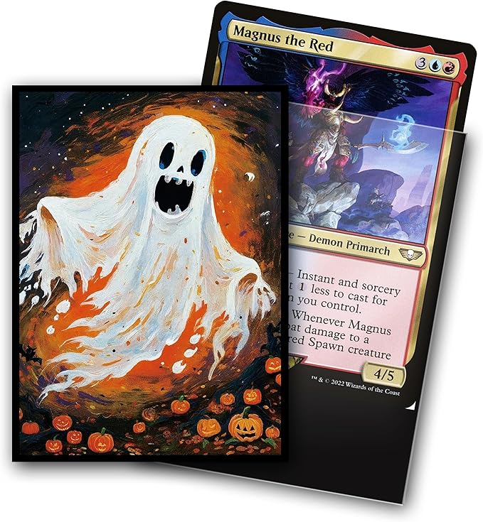 MTG Card Sleeves, Ultra Clear Front & Matte Finish Back, 100 Count Standard Size Matte Art Sleeve for Magic The Gathering (Ghost)
