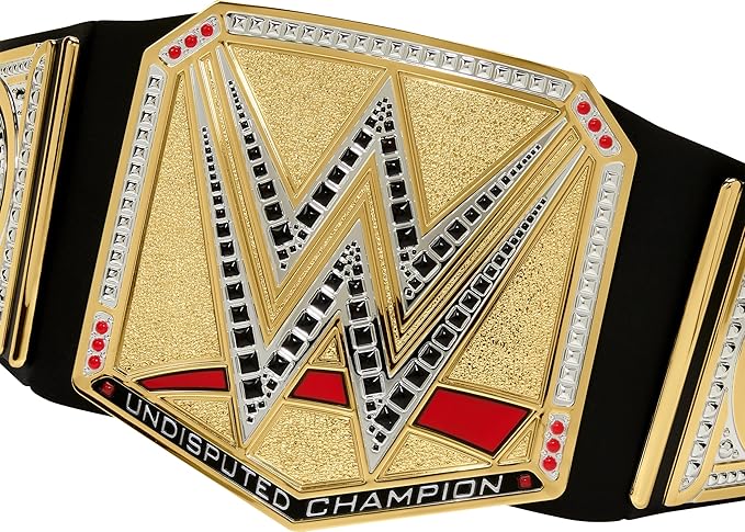 Mattel WWE Championship Title, Undisputed WWE Universal Championship Role-Play & Costume Accessory, Wearable Leather-like Belt 3+ Feet