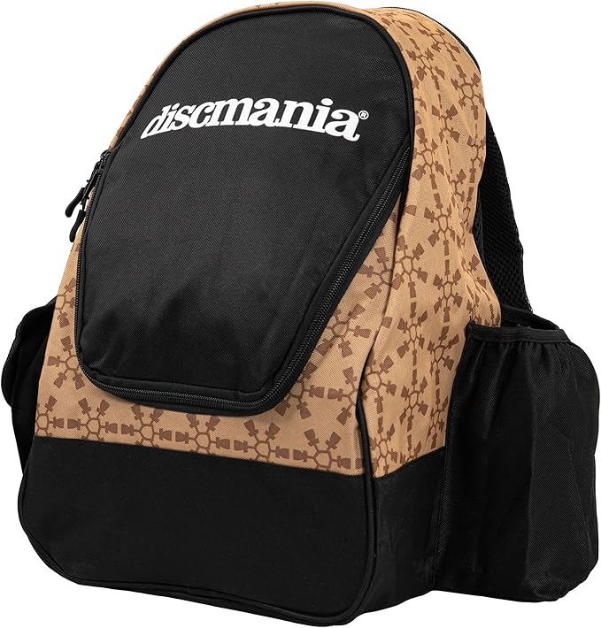 Discmania Fanatic Go Disc Golf Backpack | 18 Capacity + Top Pocket for 2 Putters | Lightweight, Durable Disc Golf Bag | Tall Side Pocket, Bottle Holder | Padded Straps & Water-Resistant Shell