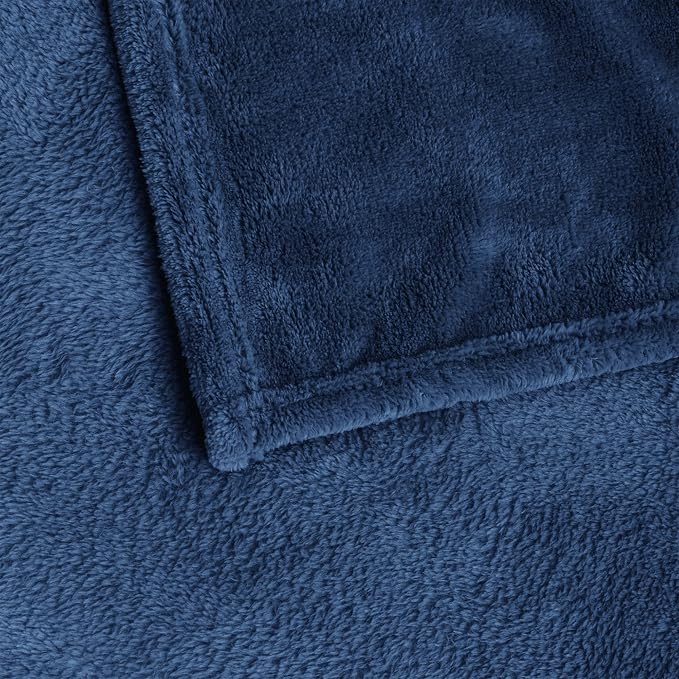 BEDELITE Fleece Blanket Soft Plush Throw for Couch Navy 50"x60" | Ultra Soft Fleece, Plush Microfiber, Lightweight Warmth, All Season Comfort, Fade Resistant, Machine Washable, Couch Sofa Bed