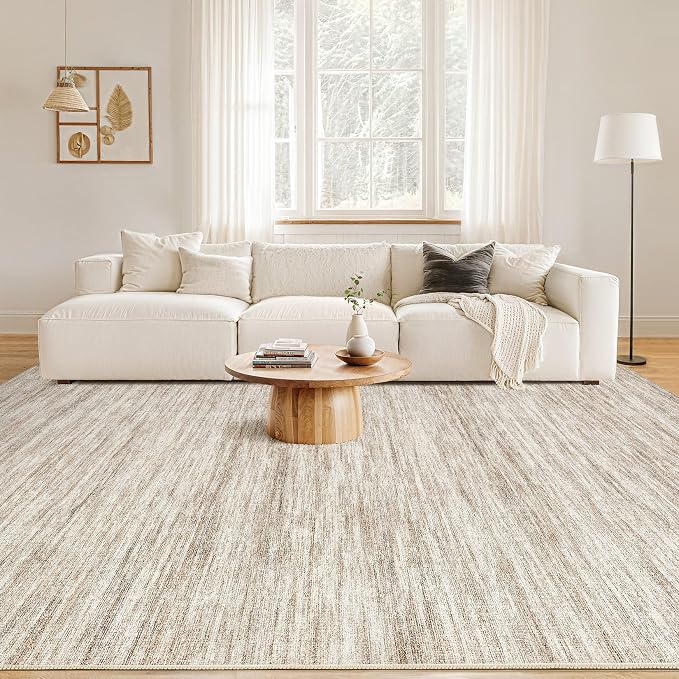 Nakagishi Boho 5x7 Area Rug Living Room Rugs Machine Washable Dark Brown | Soft, Pet & Kid Friendly, Carpet for Living Room/Bedroom/Office/Kitchen/Nursery, Daily Home Decor Stain Resistant Moroccan