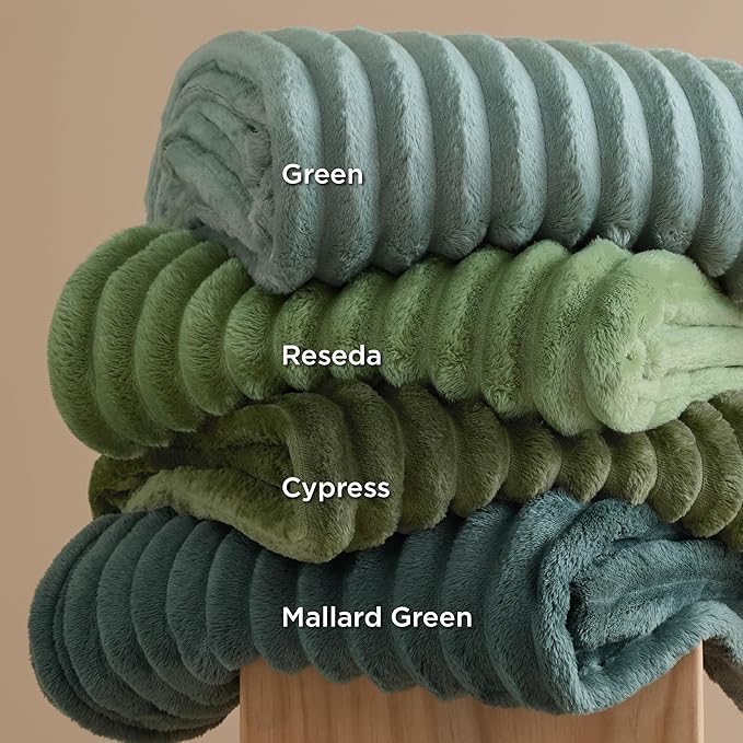 Bedsure GentleSoft Fleece King Blanket for Couch - Cozy Soft Blankets for Women, Cute Small Throws for Girls, Moss, 108x90 Inches