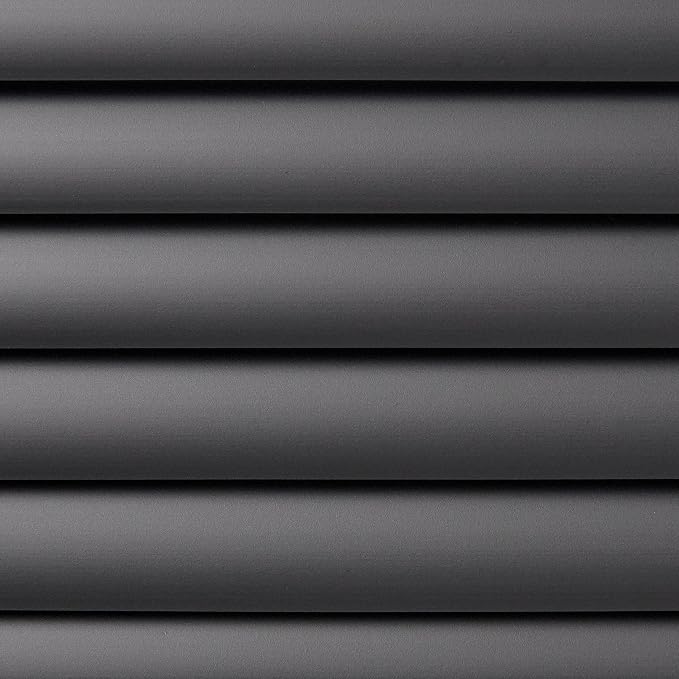 Cordless Light Filtering Mini Blind - 48 Inch Width, 64 Inch Length, 1" Slat Size - Black - Cordless GII Morningstar Horizontal Windows Blinds for Interior by Achim Home Decor