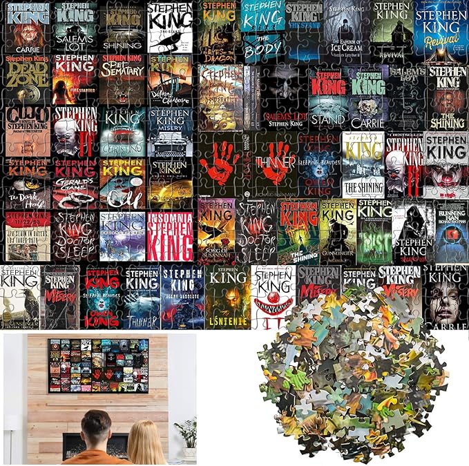 Jigsaw Puzzles for Adults 1000 Piece High Challenging DIY Large Puzzle Educational Toy Funny Family Games Unique Home Decor (Horror Novel)