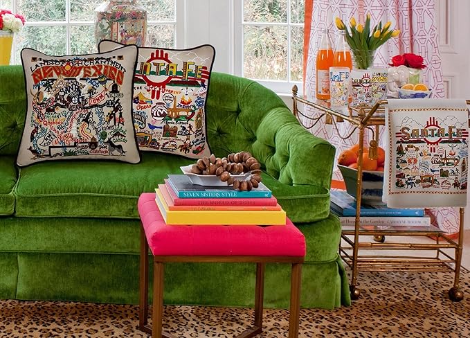 Catstudio Santa Fe Embroidered Decorative Throw Pillow