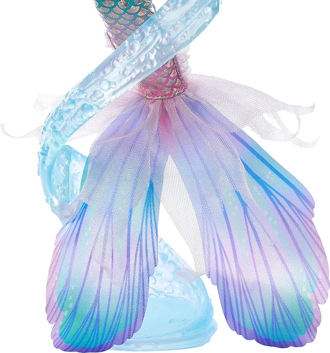 Mattel Disney The Little Mermaid Deluxe Ariel Doll with Iridescent Tail, Hair Jewelry Beads & Display Stand, Inspired by the Movie