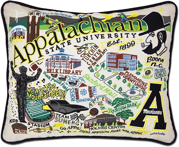 Catstudio Appalachian State University Collegiate Embroidered Decorative Throw Pillow