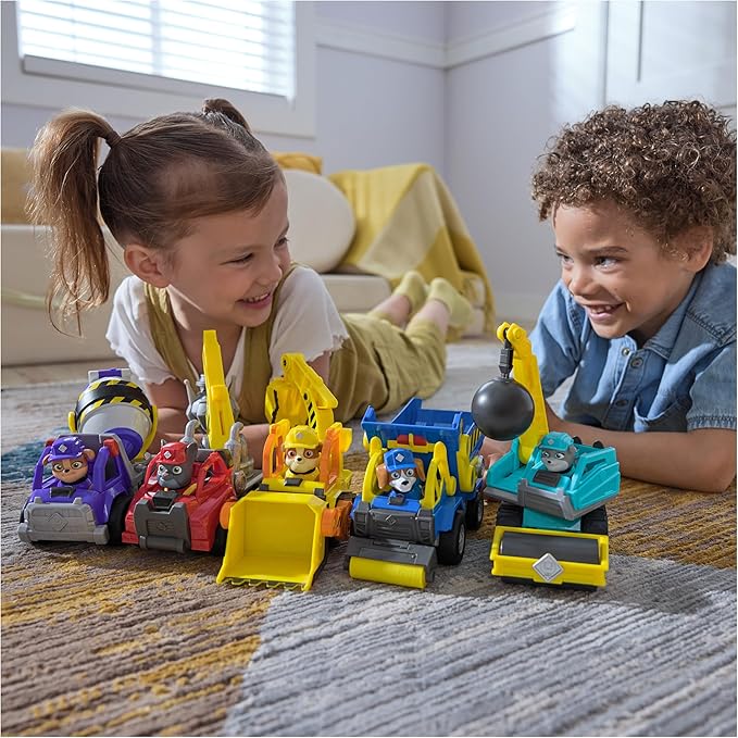 Rubble & Crew Motor Mega Hammer Vehicle, 10-Inch Construction Truck with Motor Action Figure, PAW Patrol Kids Toys for Boys & Girls Ages 3 and Up