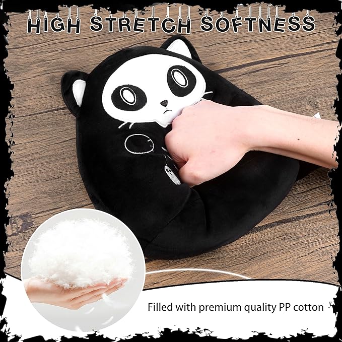 Halloween Stuffed Animal Plush Toy - 8 Inch Ghost Skull Black Cat Plush Pillow Soft, Cute Spooky Stuff Animals Plushies Gift for Kids Girls Boys, Nightmare Before Christmas Plush Party Decorations