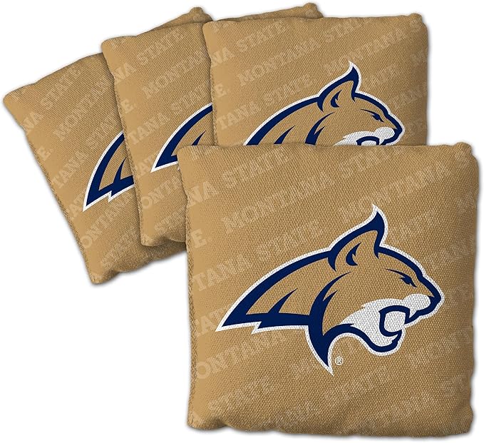 YouTheFan Officially-Licensed NCAA Set of 4 Cornhole Bags - All Weather Regulation 6” x 6” Size - 16oz Weight - Designed in USA