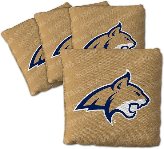 YouTheFan Officially-Licensed NCAA Set of 4 Cornhole Bags - All Weather Regulation 6” x 6” Size - 16oz Weight - Designed in USA
