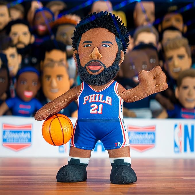 Bleacher Creatures Philadelphia 76ers Joel Embiid 10" NBA Plush Figure - A Superstar for Play or Display
