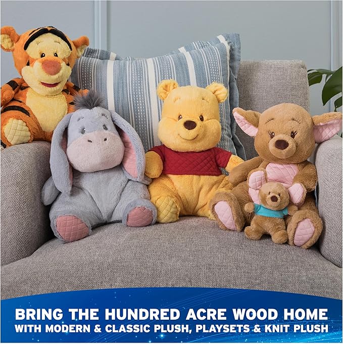 GUND Disney Official Winnie The Pooh Plush Playset with Pooh, Tigger, and Piglet, Sensory Toy Stuffed Animals for Ages 0 and Up, Green, 8”