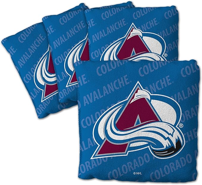 YouTheFan Officially-Licensed NHL Set of 4 Cornhole Bags - All Weather Regulation 6” x 6” Size - 16oz Weight - Designed in USA