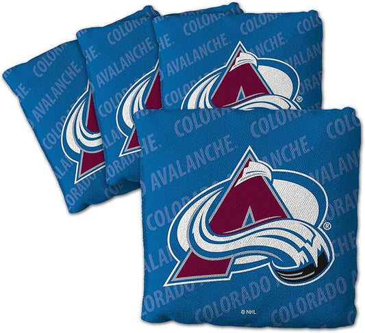 YouTheFan Officially-Licensed NHL Set of 4 Cornhole Bags - All Weather Regulation 6” x 6” Size - 16oz Weight - Designed in USA