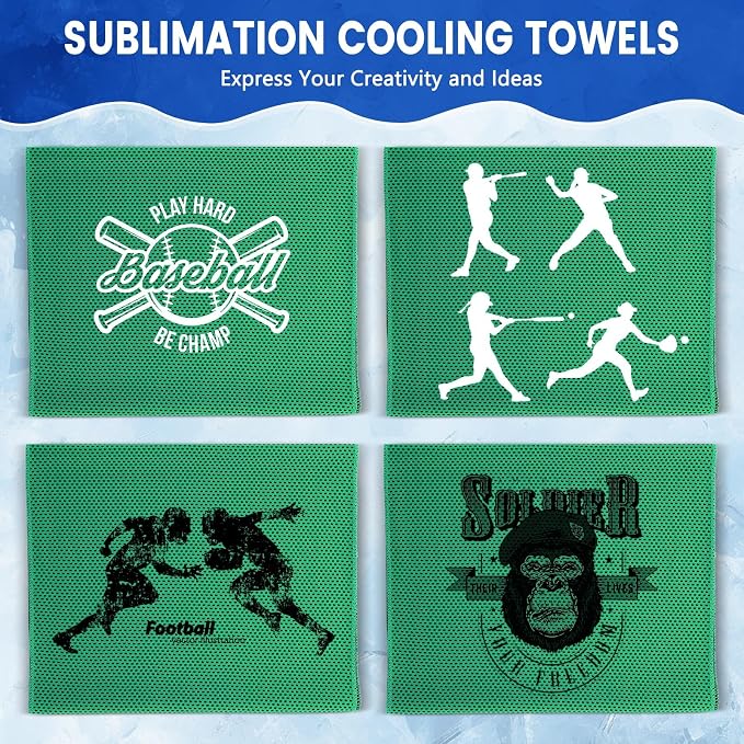 Hosuly 30 Pack Cooling Towels, 40"x12" Ice Breathable Soft Chilly Sweat Rag Microfiber Workout Rags for Gym Cooling Towels for Neck and Face for Yoga Golf Sport Running