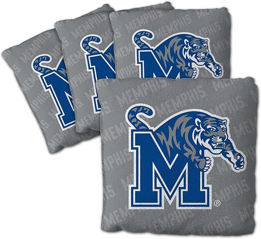 YouTheFan Officially-Licensed NCAA Set of 4 Cornhole Bags - All Weather Regulation 6” x 6” Size - 16oz Weight - Designed in USA