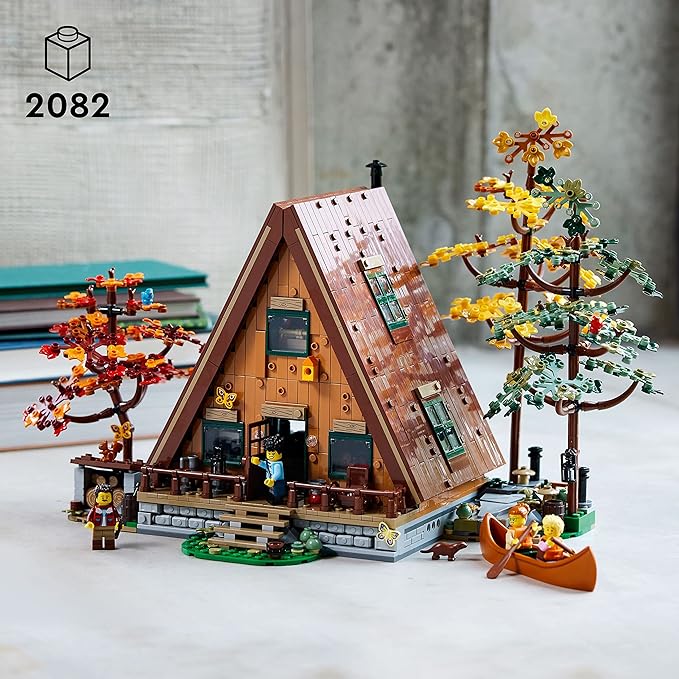 LEGO Ideas A-Frame Cabin Building Set for Adults - Detailed DIY Miniature House Model Kit, Ages 18+ Years - Gifts for Men & Women - 21338