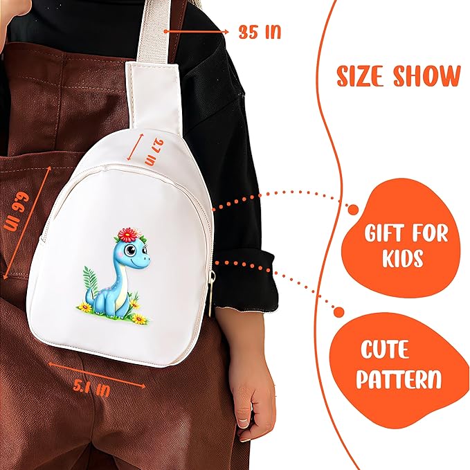 Dinosaur Mini Sling Bag, Crossbody Bag, Toddler Purse For Kids Girl, Birthday Gift For 4 5 6 7 8 9 10 11 12 Year Old Gifts For Daughter, Granddaughter, Sister, Niece!