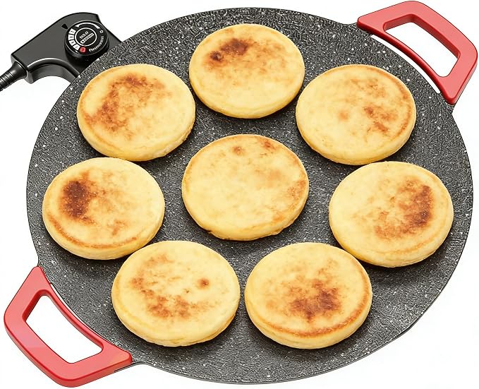 Smokeless Indoor Electric Grill & Nonstick Griddle – Compact, Fast-Heating Tabletop Grill for Steaks, Burgers, Pancakes, BBQ, and Everyday Indoor Cooking