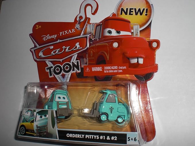 Disney Cars Toon Orderly Pittys #1 & #2 Die Cast Cars by Mattel