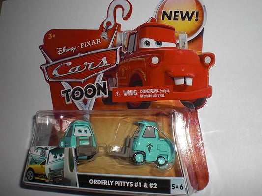 Disney Cars Toon Orderly Pittys #1 & #2 Die Cast Cars by Mattel